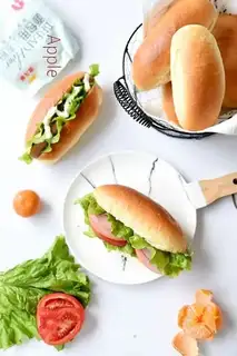 Short stick hot dog bread