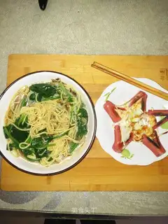 Sausage eggnog noodles