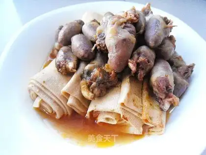Chicken heart dry tofu