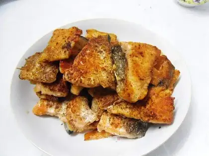 Fried salmon