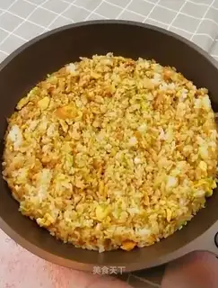 Eggs and blue rice