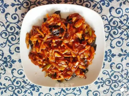 Meat and eggplant