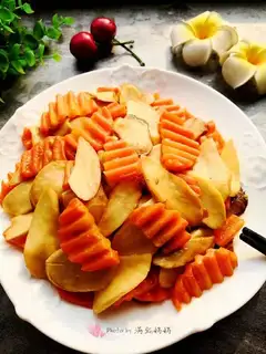 Carrot fried abalone mushroom