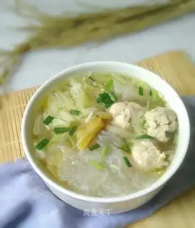 A fan's chicken meatball soup
