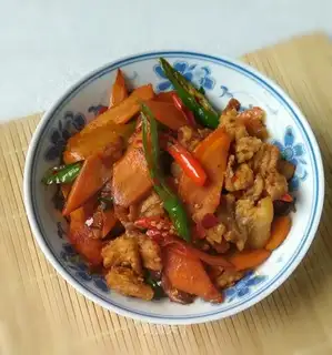 Scrambled meat