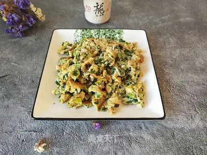 Egg shrimp omelet