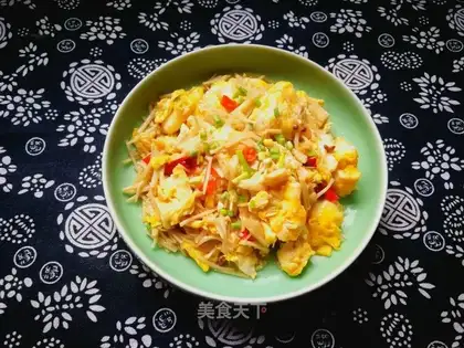 Golden fungus fried eggs