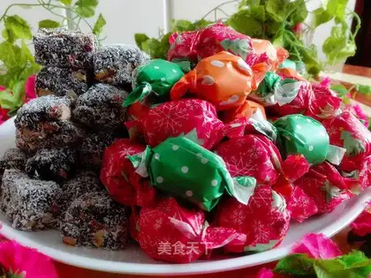 Coconut date sesame walnuts
