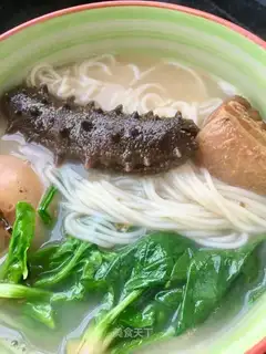 ♪ Sea cucumber egg and spinach ♪