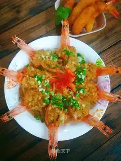 Garlic fan shrimp