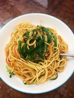 Three pieces of noodles