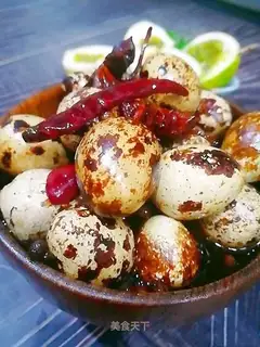 Home-grown quail eggs