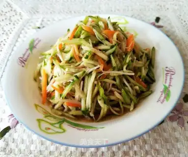 Mustard butter cucumbers with golden needle mushrooms
