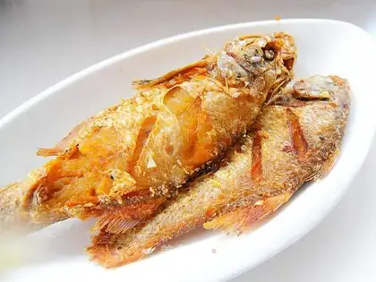 Fried yellowfish