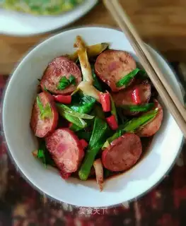 Bacon ham and garlic