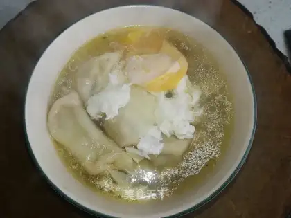 Beef soup and dumplings