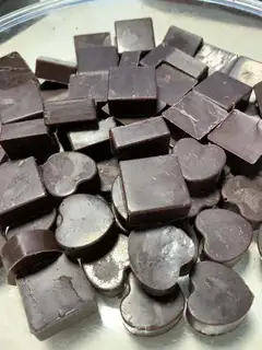 Homemade black chocolate