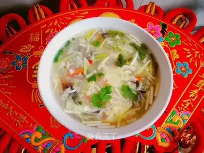 Spicy egg soup