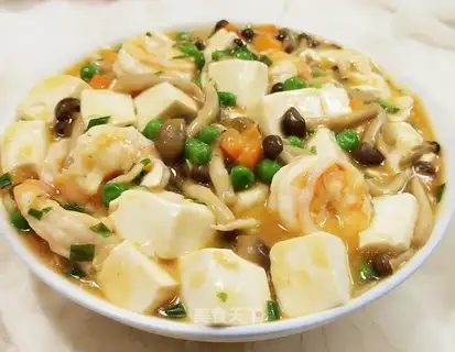 Shrimp mushroom tofu