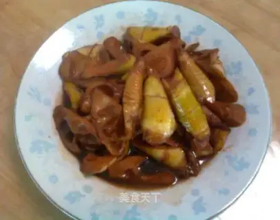 Braised bamboo shoots with vegetarian vegetables