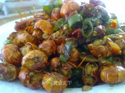 stir-fried shrimp tail