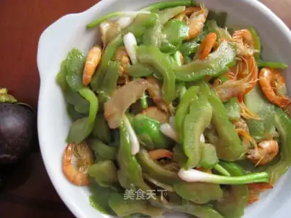 stir-fried bitter gourd with fresh shrimp