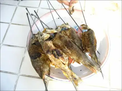 Baked grilled fish