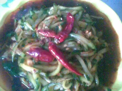 Shredded cucumber salad