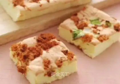 Pork floss and chopped green onion cake