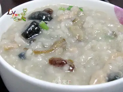 congee with pork and century
