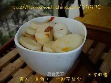 Rice cake with shredded pork