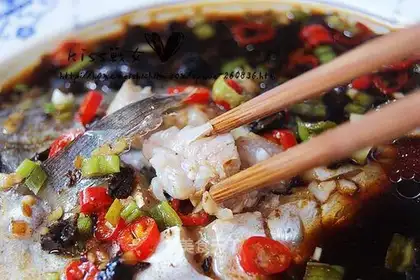 Black bean fried flat fish
