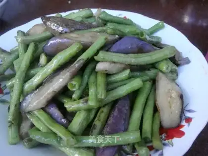 stir-fried eggplant with beans