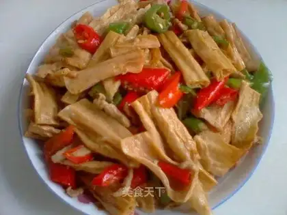 stir-fried tofu bamboo