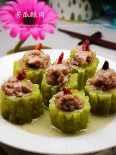 Bitter melon stuffed meat