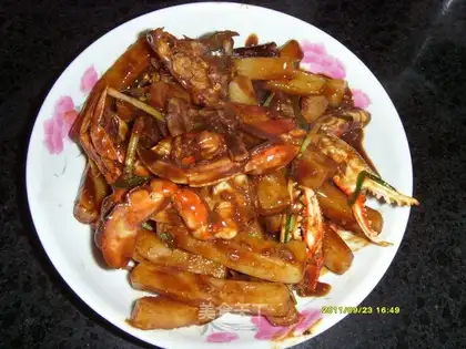 Crab rice cake