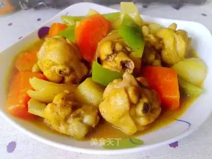 Curried chicken legs