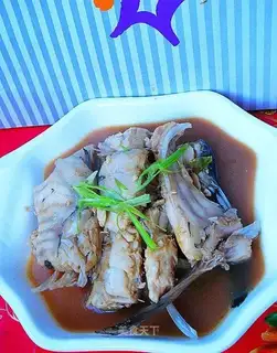 Braised fish steak