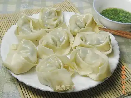 Big wonton with vegetable and meat