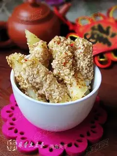 Sesame potato chips