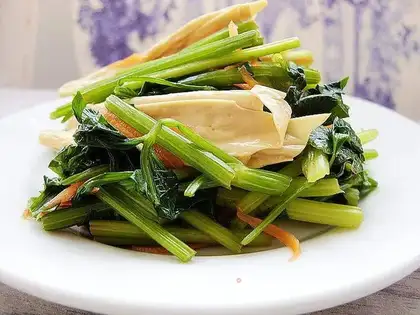 Cold celery and tofu bamboo