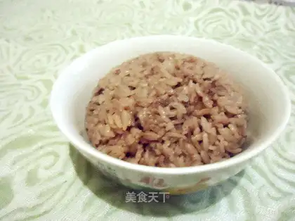 Rice in red bean sauce