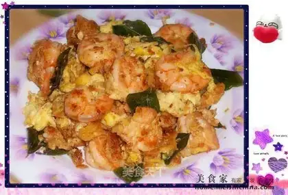 Creamed shrimp