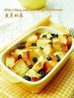 Toast custard pudding