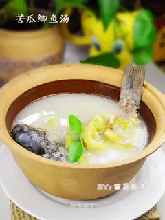 Balsam pear and crucian carp soup