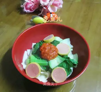 The greasy meat sausages and the crotch noodles