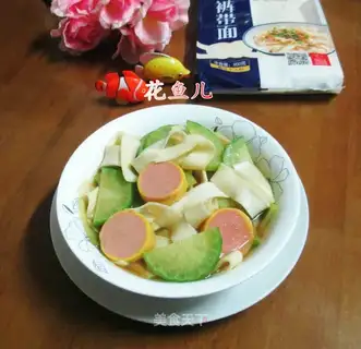 Meat sausages, radish pants