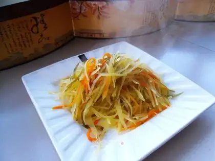 Potato gravy carrots