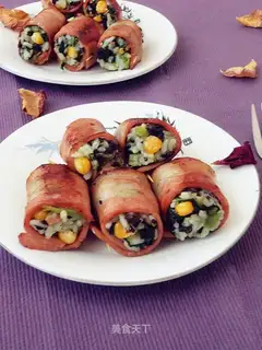 A cabbage bacon roll