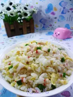 Egg lobster balls fried rice
